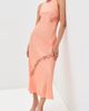 Sablyn Sablyn Isadora High Neck Silk Dress with Lace Sherbet - 5