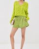 Sablyn Sablyn Jolie Cropped Cashmere Cable Cardigan Chartruese - 6