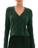 Sablyn Sablyn Jolie Cropped Cashmere Cable Cardigan Hunter Green - 1