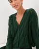Sablyn Sablyn Jolie Cropped Cashmere Cable Cardigan Hunter Green - 2