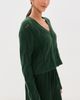 Sablyn Sablyn Jolie Cropped Cashmere Cable Cardigan Hunter Green - 5