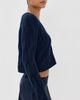 Sablyn Sablyn Jolie Cropped Cashmere Cable Cardigan Midnight Navy XS - 4