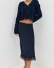 Sablyn Sablyn Jolie Cropped Cashmere Cable Cardigan Midnight Navy XS - 5