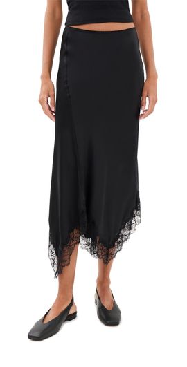 Sablyn Sablyn Keri Paneled Bias Skirt Black