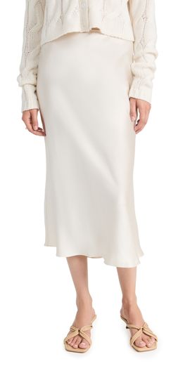 Sablyn Sablyn Midi Silk Skirt Gardenia S