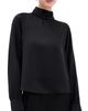 Sablyn Sablyn Nadine Slouchy Turtleneck Silk Blouse Black - 1