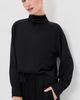Sablyn Sablyn Nadine Slouchy Turtleneck Silk Blouse Black - 2