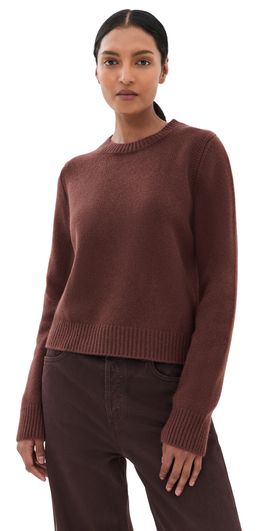 Sablyn Sablyn Noa Shrunken Cashmere Crew Sweater Cinnabar