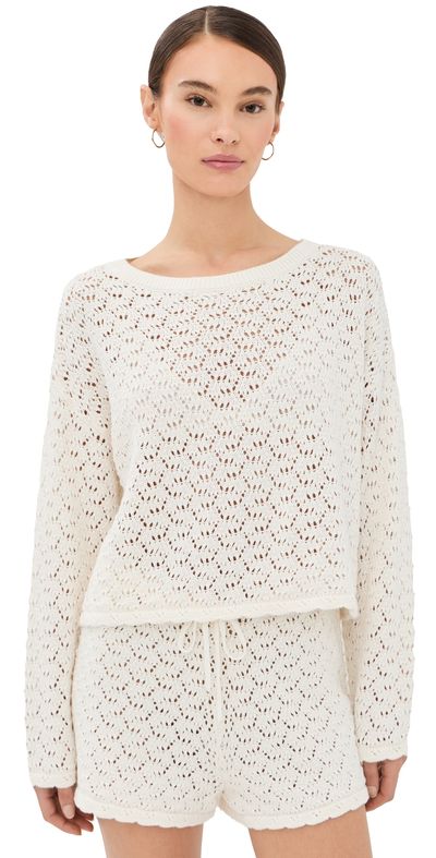 Sablyn Sablyn Rosie Cropped Pullover Gardenia