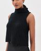 Sablyn Sablyn Saige Cropped Turtleneck Cashmere Pullover Black - 2