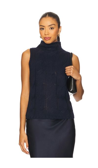 SABLYN SABLYN Salvia Sleeveless Cable Turtleneck Sweater