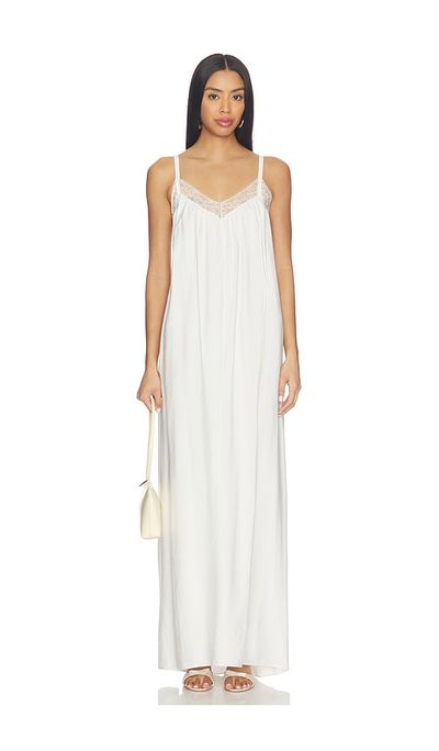 SABLYN SABLYN Sigrid Relaxed V-neck Dress With Lace