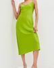 Sablyn Sablyn Taylor V Neck Silk Dress Chartruese - 2