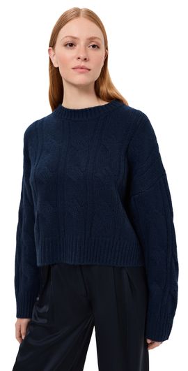 Sablyn Sablyn Tristan Cashmere Crew Neck Pullover Midnight Navy