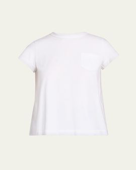 SACAI Cotton Poplin x Cotton Jersey T-Shirt