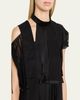 SACAI Mixed-Media Tiered Cap-Sleeve Maxi Dress - 5