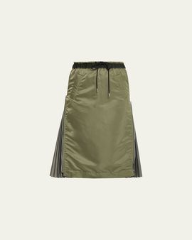 SACAI Nylon Twill Adjustable Skirt