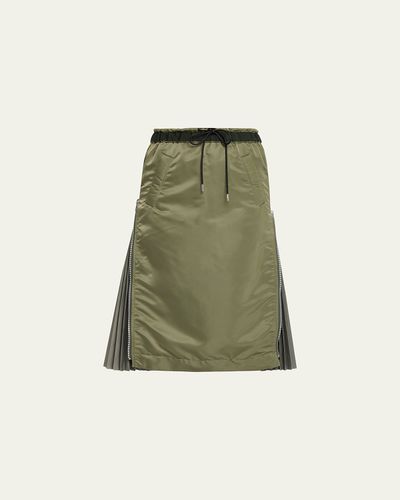 SACAI Nylon Twill Adjustable Skirt