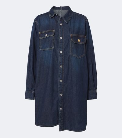 Sacai Sacai Asymmetric denim shirt dress
