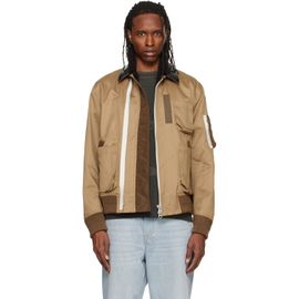 sacai sacai Beige Cotton Chino Bomber Jacket