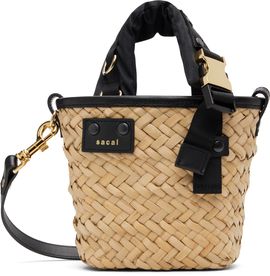 sacai sacai Beige Hybrid Micro Marche Bag