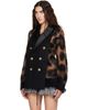 sacai sacai Beige Leopard Mohair Knit Cardigan - 4