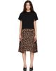 sacai sacai Beige Leopard x Cotton Jersey Midi Dress - 1