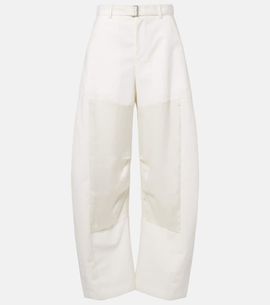 Sacai Sacai Belted barrel-leg pants