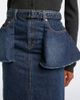 Sacai Sacai Belted peplum denim midi skirt - 3
