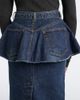 Sacai Sacai Belted peplum denim midi skirt - 5