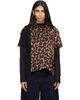sacai sacai Black & Beige Leopard Jersey T-Shirt - 1