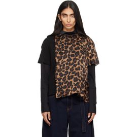 sacai sacai Black & Beige Leopard Jersey T-Shirt