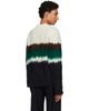 sacai sacai Black & Off-White Chusen-Dyed Knit Cardigan - 3