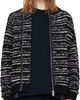 sacai sacai Black & White Mix Knit Blouson Cardigan - 1