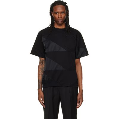 sacai sacai Black A.P.C. Edition Quilts T-shirt