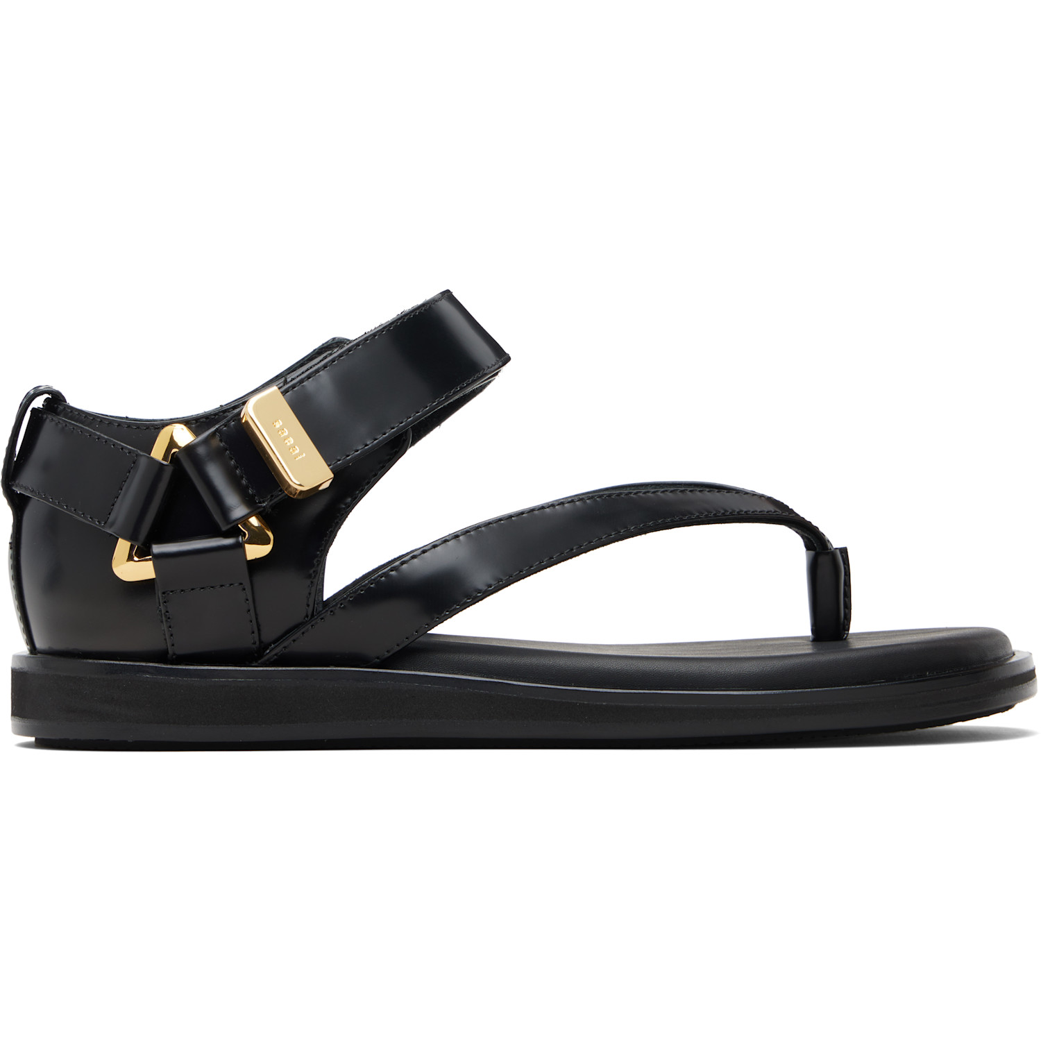 sacai - Black Belted Flip Flop Sandals