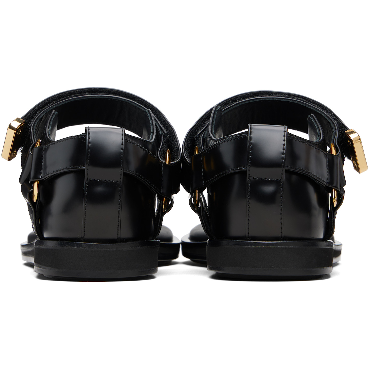 sacai - Black Belted Flip Flop Sandals