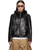 sacai sacai Black Blouson Leather Jacket - 1
