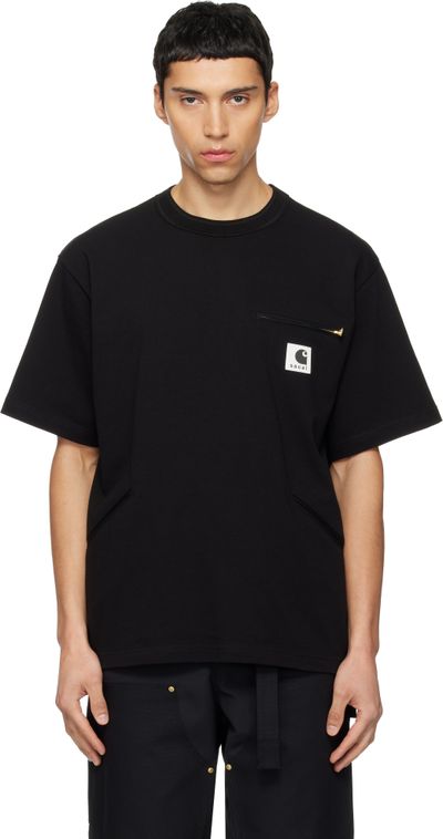 sacai - Black Carhartt WIP Edition Cotton Jersey T-shirt