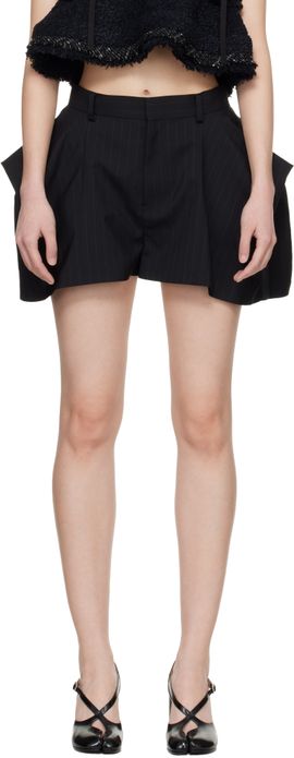 sacai sacai Black Chalk Stripe Shorts