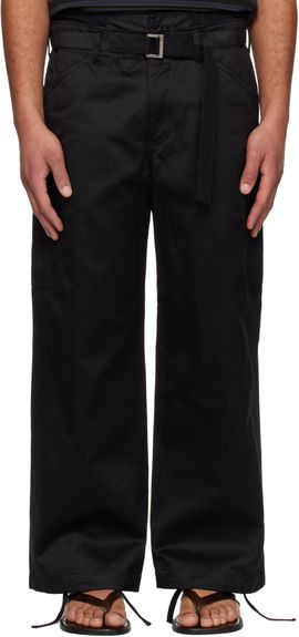 sacai sacai Black Cotton Chino & Nylon Twill Cargo Pants