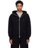 sacai sacai Black Cotton Jersey Hoodie - 1