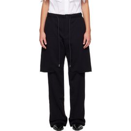 sacai sacai Black Cotton Jersey Lounge Pants