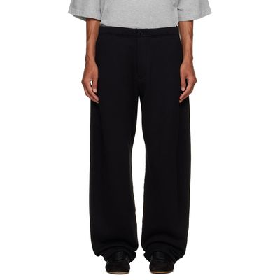sacai sacai Black Cotton Jersey Sweatpants