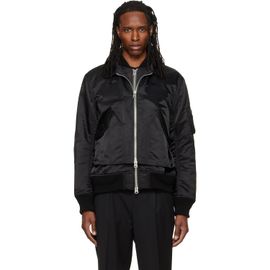sacai sacai Black Cotton Nylon Twill Bomber Jacket
