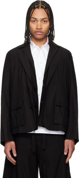sacai sacai Black Cotton Typewriter Blazer