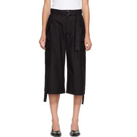 sacai sacai Black Cotton Weather Cargo Shorts