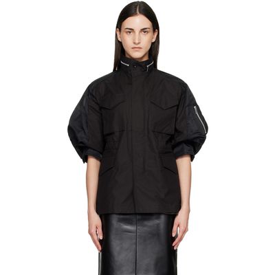 sacai sacai Black Cotton Weather Jacket