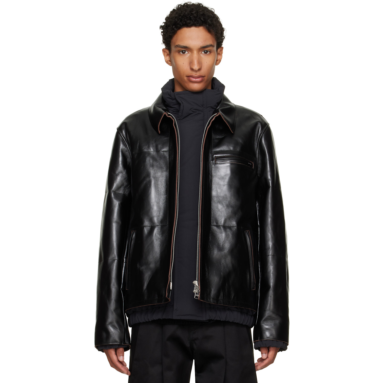 Sacai - Women's Windowpane Check Gabardine Trench Coat
