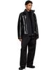 sacai sacai Black Down Leather Blouson Jacket - 4